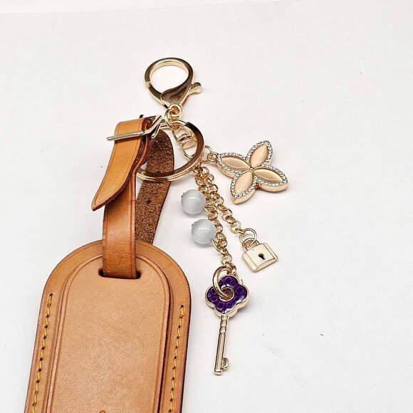 Authentic Louis Vuitton Luggage Tag with Unbranded Keycharm, Keychain - Picture 4 of 8